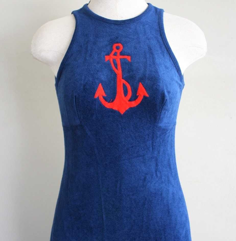 All Hands On Deck - Circa 1970s - Keyhole Back - Velour - by Beach Party