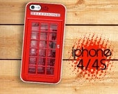 iPhone Case British Phone Box  / Hard Case For iPhone 4 and iPhone 4S Iconic London  Rubber Trim