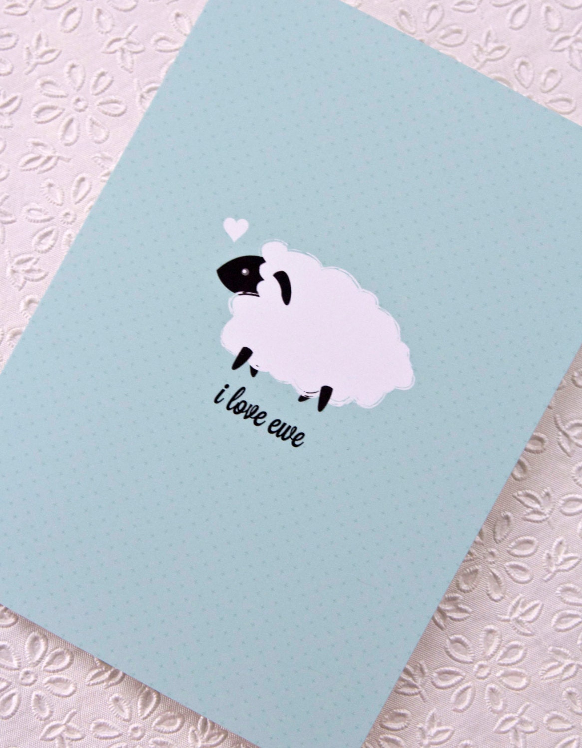 I Love Ewe Sheep Valentine's Day Card