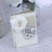 Personalized Wedding Vows Book Burlap and Pearls Rustic Chic Country DIY Decor (Item Number 130083)
