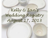 Kelly & Ian Wedding Registry