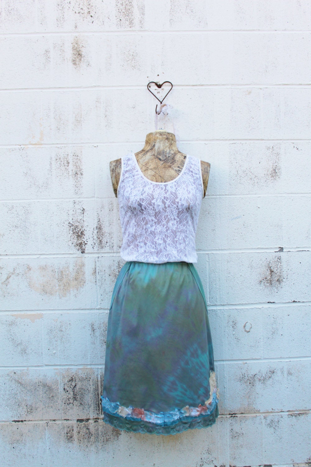 Earth Day Skirt/Wearable Art Upcycled Eco/Upcycled Clothing