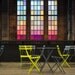 New York Highline photograph - nyc manhattan park chairs stained glass city bold colors fine art wall decor nyc0044