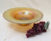 Large Brilliant Gold Tiffany Favrile Console Bowl