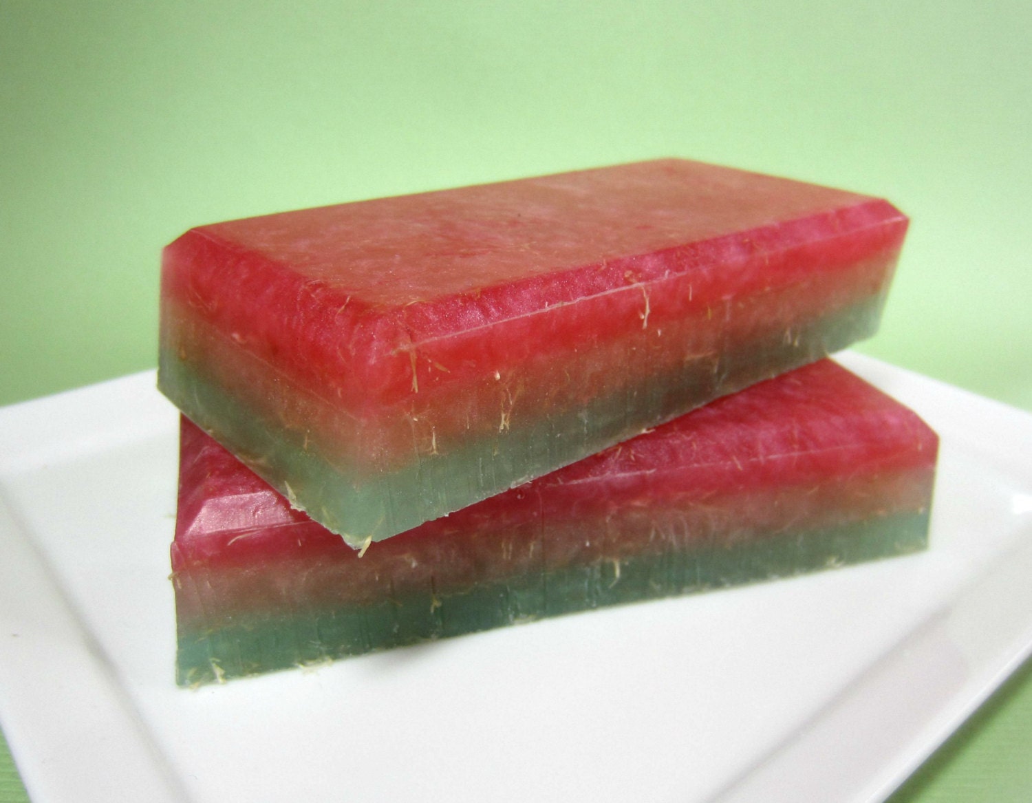 Soap - Rose Shredded Loofah Soap Bar - Natural Glycerin Soap, Floral