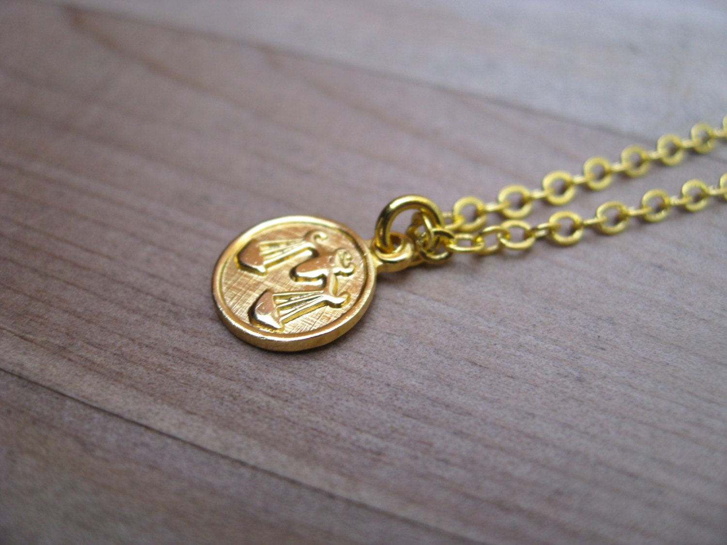 LIBRA // tiny zodiac charm necklace.