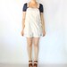 Vintage 80s Khaki Cotton Shorts Overalls // Summer Outdoor Shorteralls