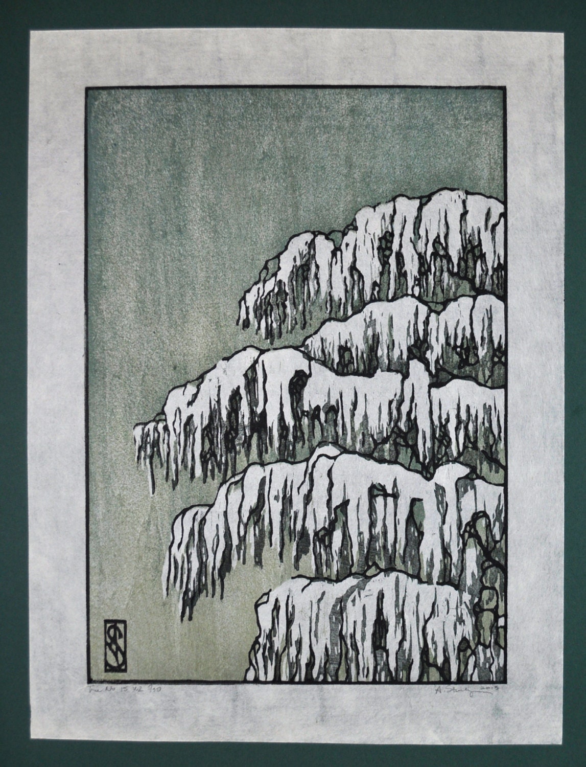 Original Woodblock Print - Tree No. 15 V. 2 Moku Hanga Limited Edition Hand Pulled Fine Art Print
