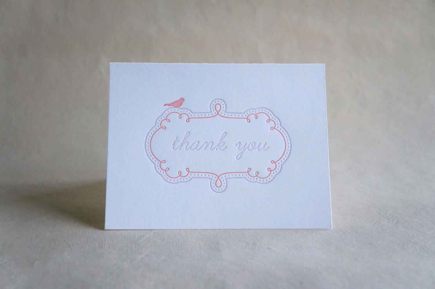 Letterpressed Bird Thank You Cards Tweet