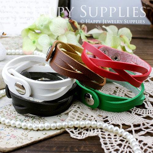 2Pcs Braided Leather Wrap Bracelet (LB010)