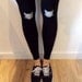 Black Leggings with Kitten print - Made to order
