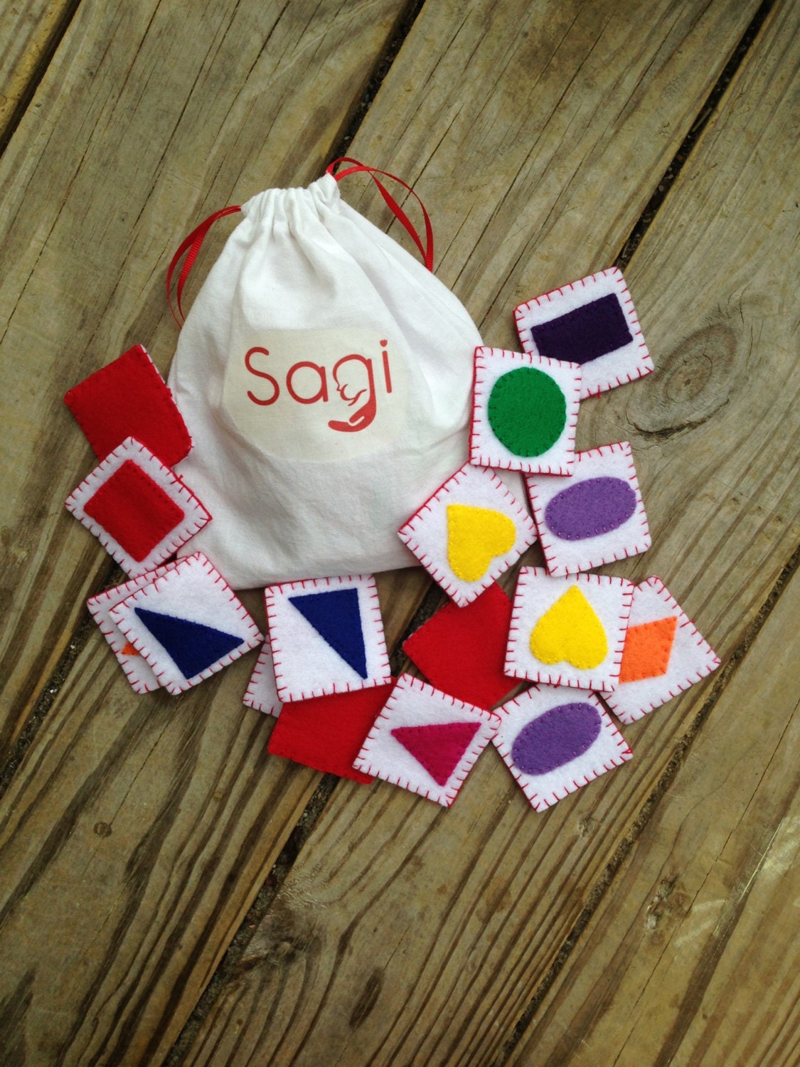 Handmade Shape Memory Game Cards