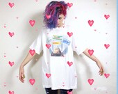 90s Seapunk Cyber 20th Century Fox Bubbalicous Tshirt (L/XL)