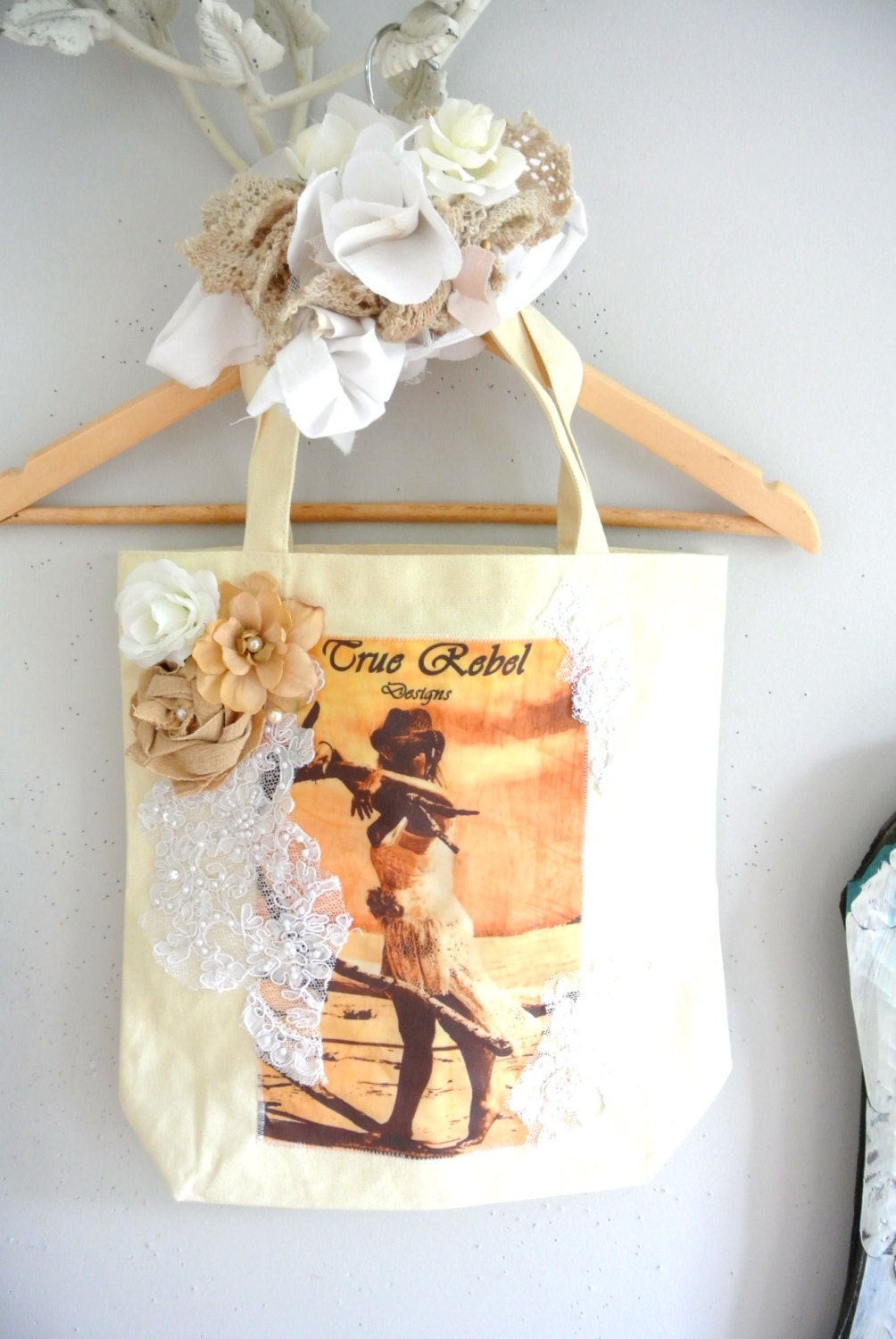 Tote Bag, Grocery bag, True Rebel Bag, Gypsy cowgirl glam purse, Bohemian accessories, limited edition, Embellished, OOAK