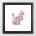 Pretty Kitty Art Print 8 x 10 Nursery Art Floral Art