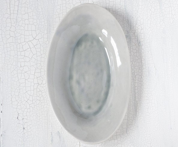 Oval Platter in Gray