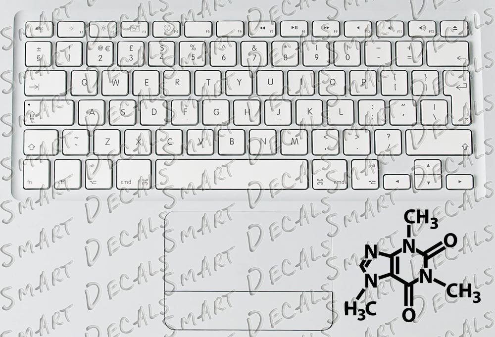Caffeine Molecule petite Macbook Laptop Vinyl Decal Sticker Chemistry