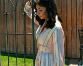 Serbin Miss Serbin Shirtwaist dress Peachy Pale Pink with floral details