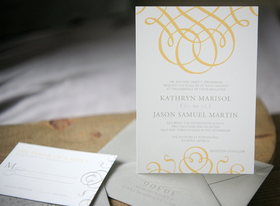 Custom Wedding Invitation Suite - Grande Flourish Invitations