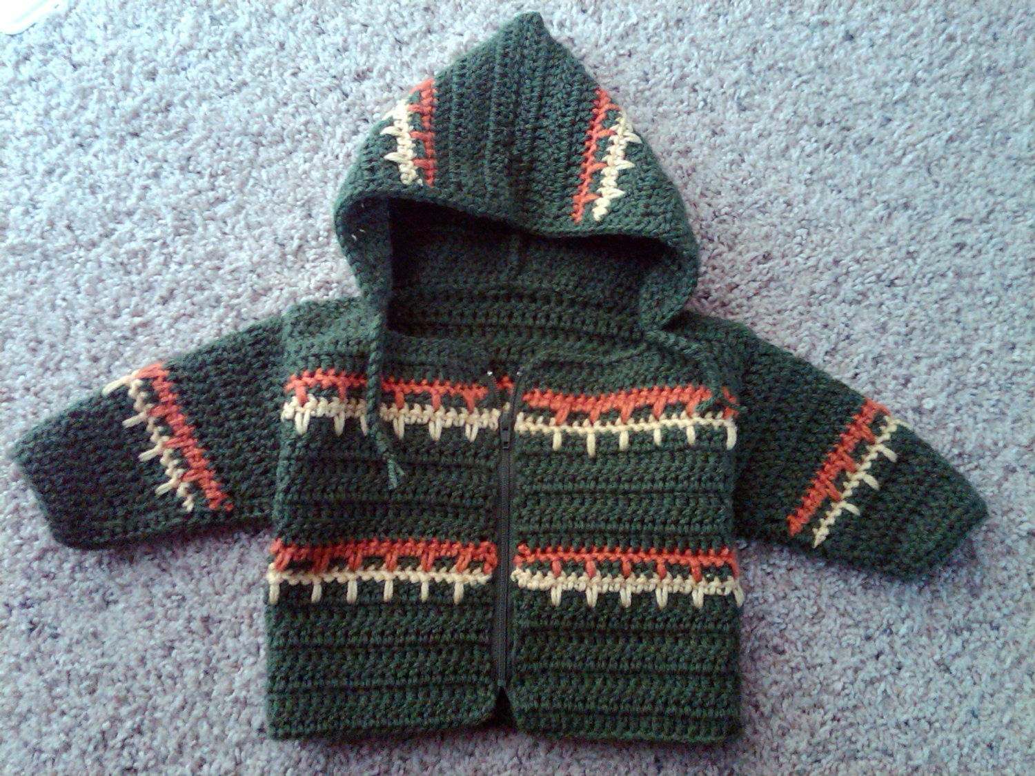 Baby Zip Up Hoodie Crochet Pattern
