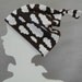 Top Knot Beanie White Clouds