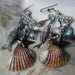 by the sea - vintage assemblage earrings with shells, fish, star and gemstones by the french circus