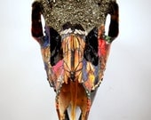SALE Managerie // Pyrite // Lepidoptera // Collaged Deer Skull