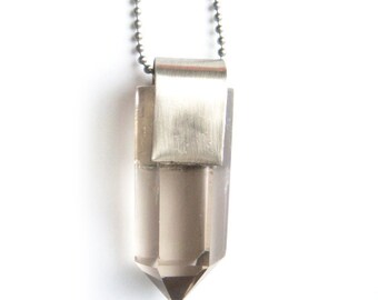 Huge Smoky Quartz Crystal Necklace