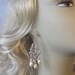 Rhinestone Chandelier Earrings with Swarovski Pearls, Crystal Bridal Earrings, Vintage Style Wedding Jewelry - LUCIANA