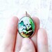 Le Modest Panda - totem animal pendant necklace, original art jewelry, Flora and Fauna collaboration collection