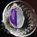 Amethyst Dyed Agate Slice - 925 Sterling silver wire wrapped