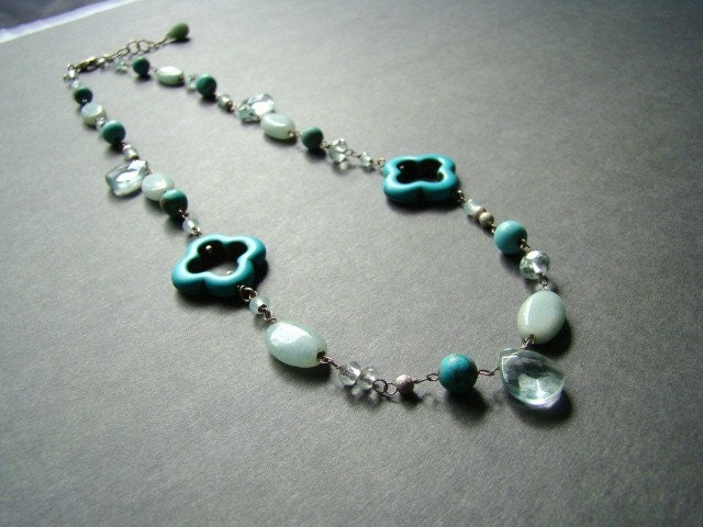 Turquoise Amazonite Gemstone Necklace BLUES