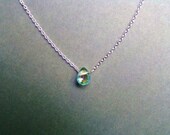 Small Mystic Topaz Gem Necklace Sterling Silver