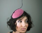 Tweed Cocktail Hat with Twisted Quill