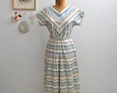 Vintage 1950s Playsuit - 50s Cotton Romper - The Cate