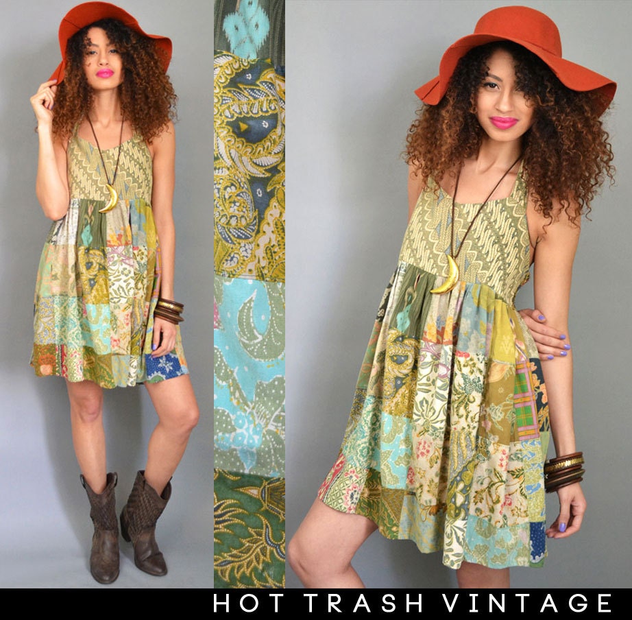 The Botanist Patch Work Halter Sun Dress