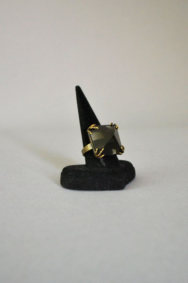 Immortal Raven Black Stone Ring