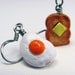 Food Earrings Fried Egg & Toast Breakfast in Silver