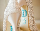 BLUE "I Do" Wedding Shoe Rhinestone Applique