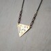 HALF OFF Closing In Brass Triangle Necklace