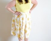 1960s Vintage Shirt Canary Yellow Turtleneck // Canary Me Home Spring Fashion // Size Medium / Large