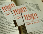 Ridiculous CAT Letterpress Bookplates (or Silly Name Tags) PACK of 10