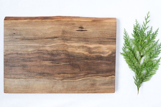 Discounted Wood Cutting Board, Natural Edge Salvaged Black Walnut 818, Ready to Ship