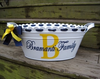 Personalized metal tub/beverage bucket-assorted colors available