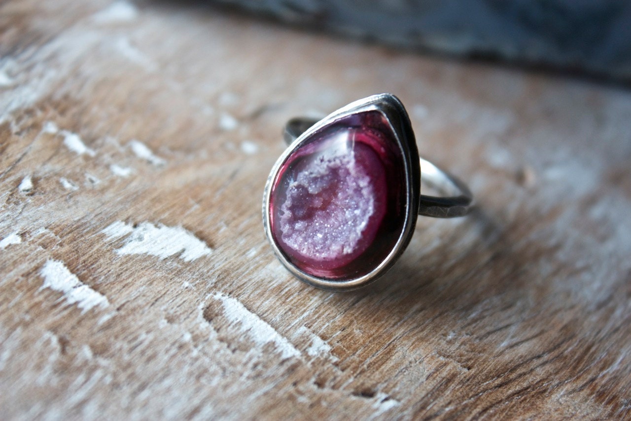 Drusy, Sterling Silver Cocktail Ring... Kismet...