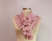 Happy Days / Bridal Shrug Crochet Bolero Rose Pink Shrug Wedding Bridal Bolero Capelet Shrug Wedding Wrap Bridal Accessories
