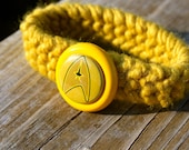 YELLOW Starfleet Trekkie Kitty Cat Collar
