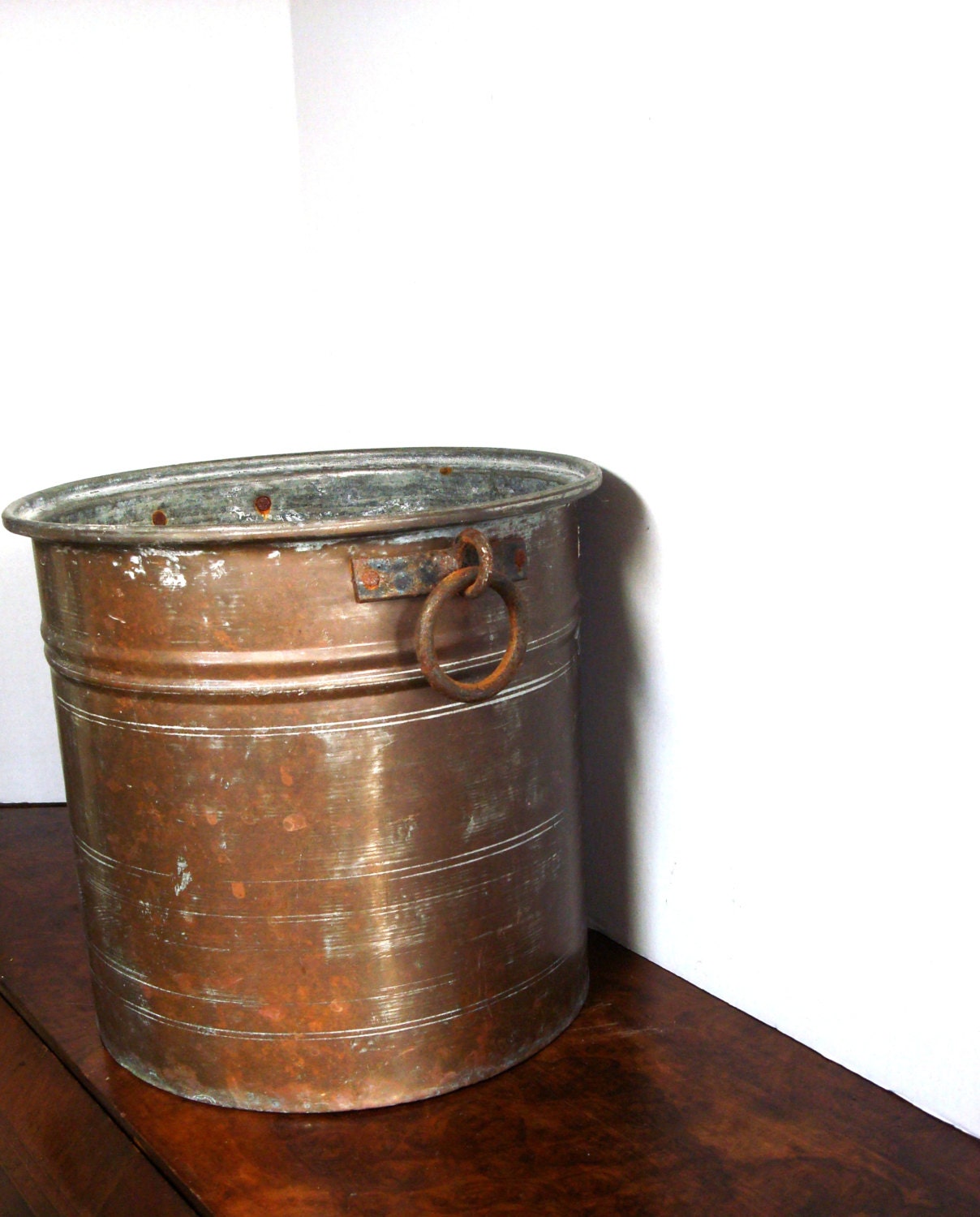Handmade Vintage Large Copper Planter, Box, Pot, Magazine, Book Holder