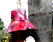 Gypsy Sun Hat Summer Beach Sun Hat Wide Brim KENTUCKY DERBY hat by Freckles California