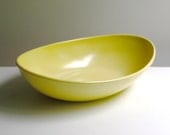 Vintage Oval Melamine Bowl - Soft Yellow